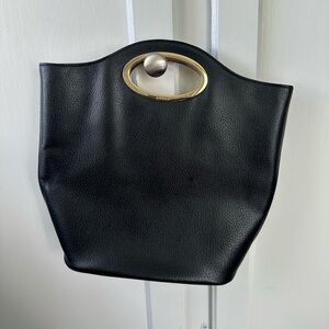Vintage Gucci Leather Cutout Handle Bag